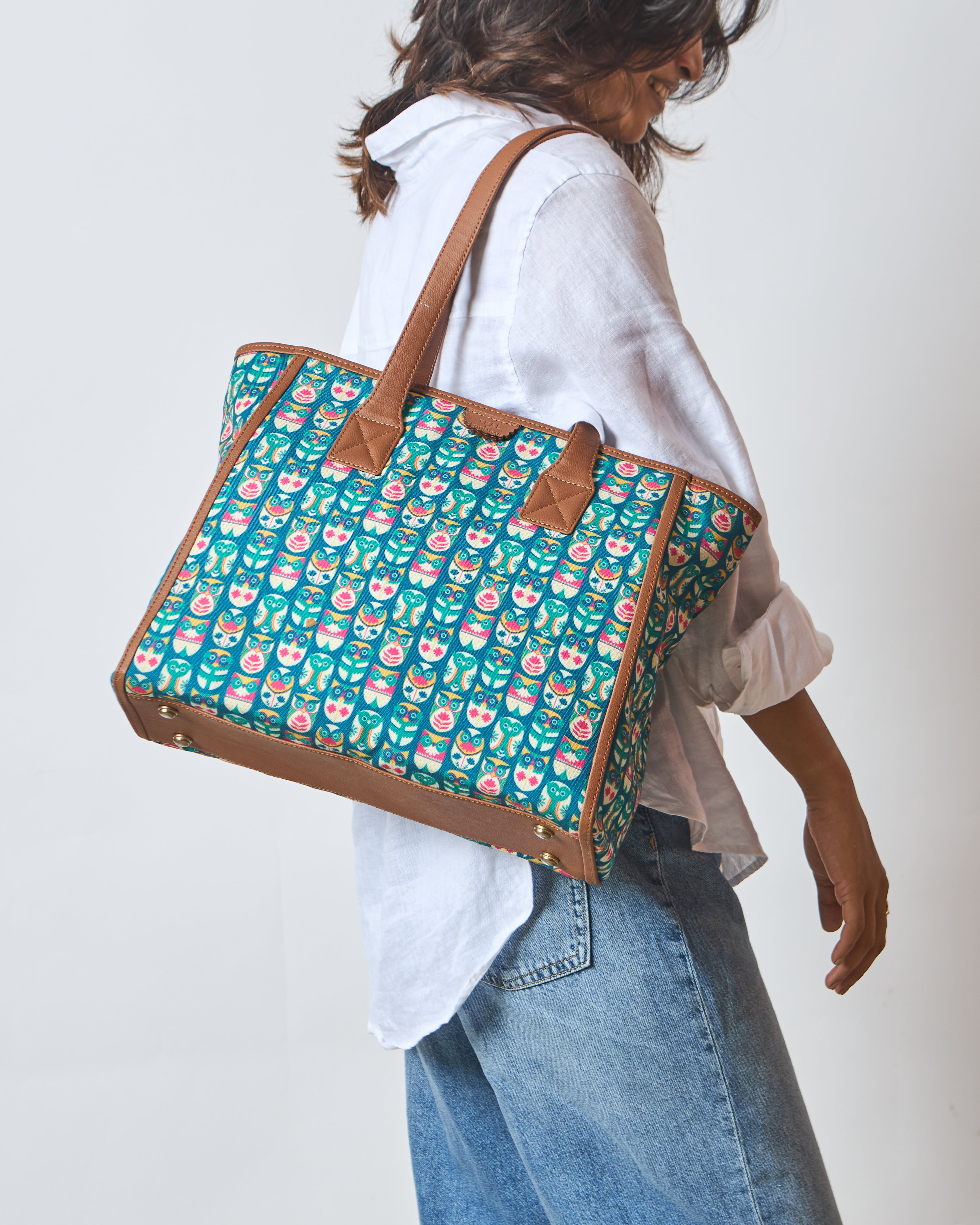 Teal by Chumbak Owl March Everyday Tote