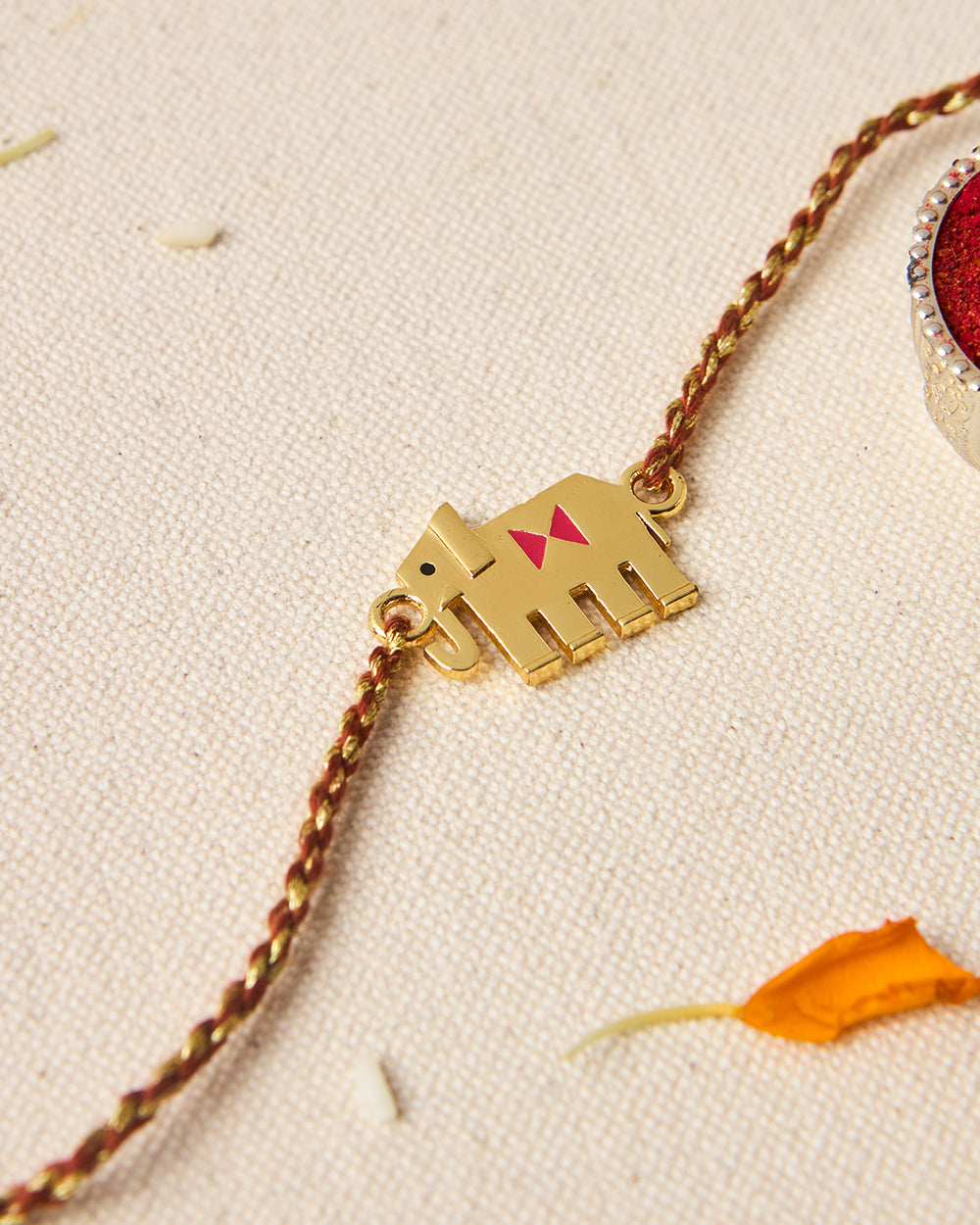 Tusker Rakhi - Brass Motif