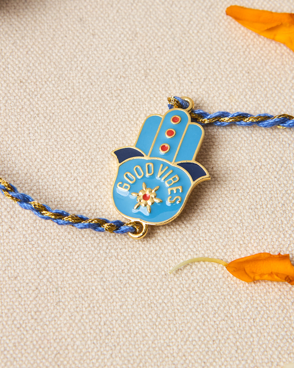 Hamsa Rakhi - Brass Motif