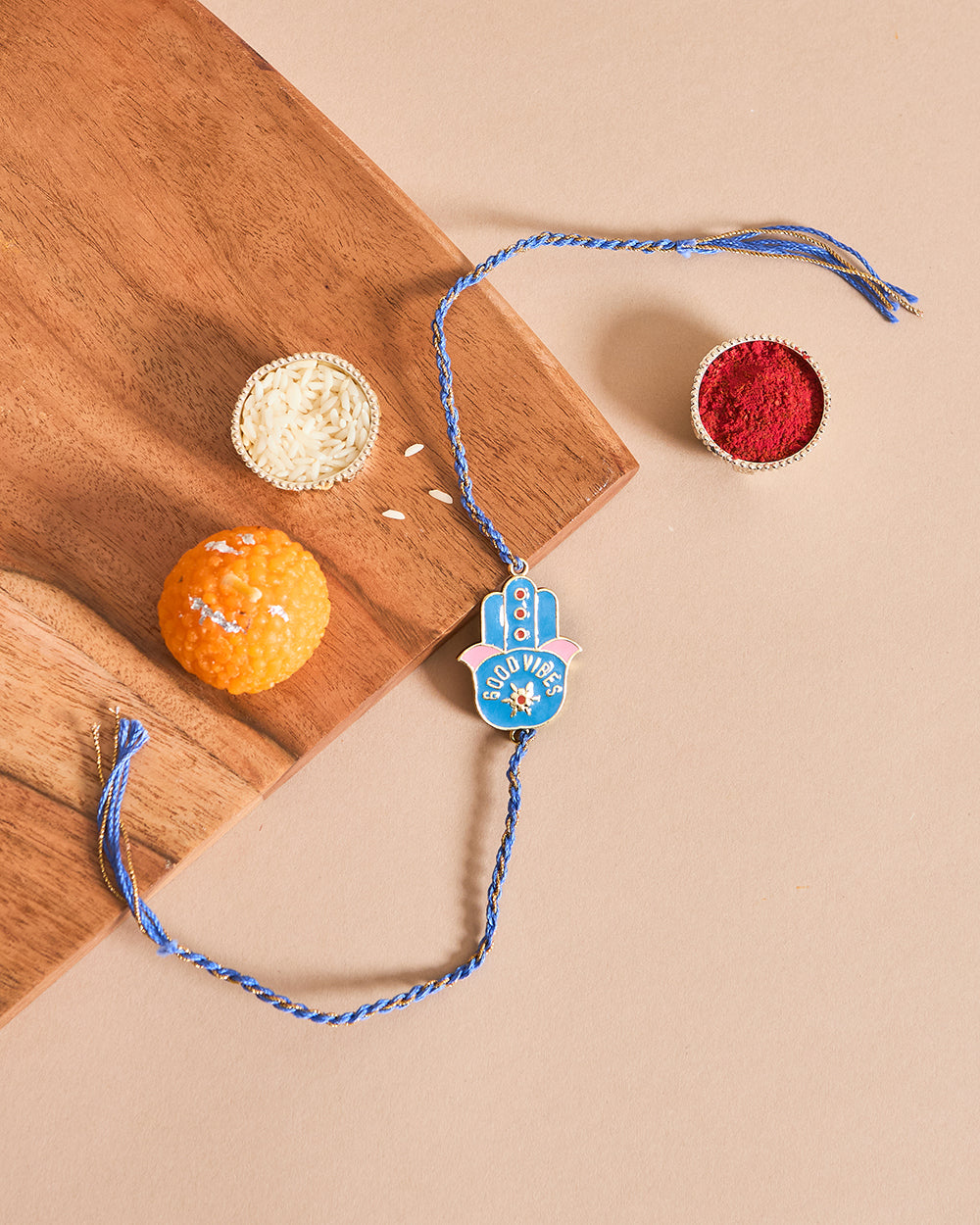 Hamsa Rakhi - Brass motif