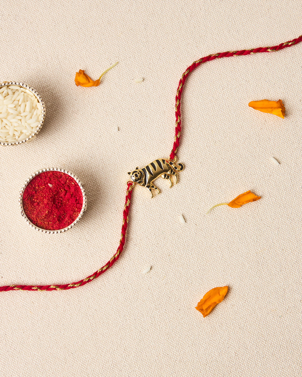 Sher Rakhi - Brass Motif