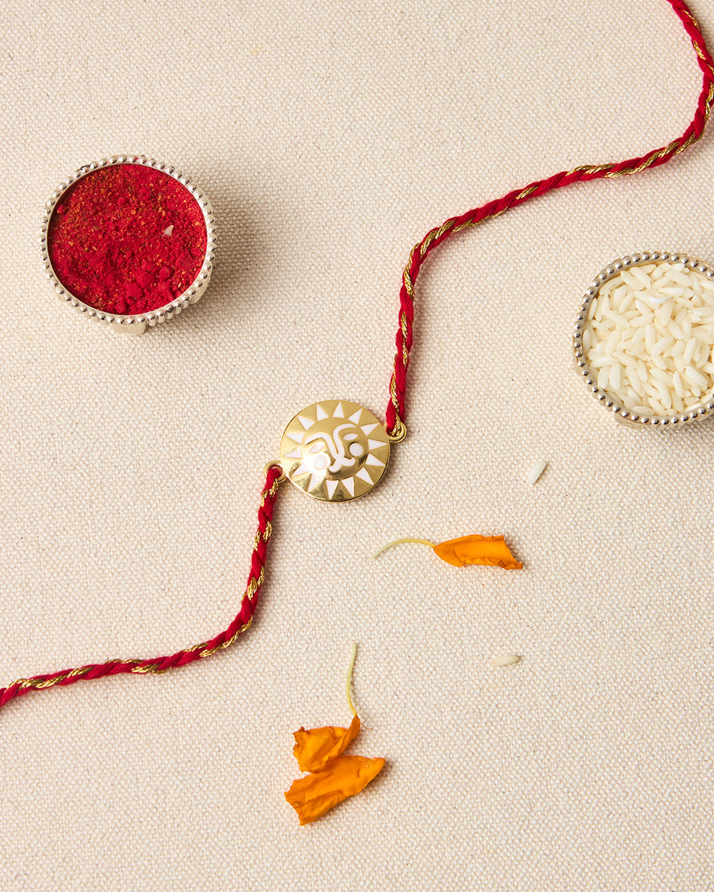 Surya Rakhi - Brass Motif