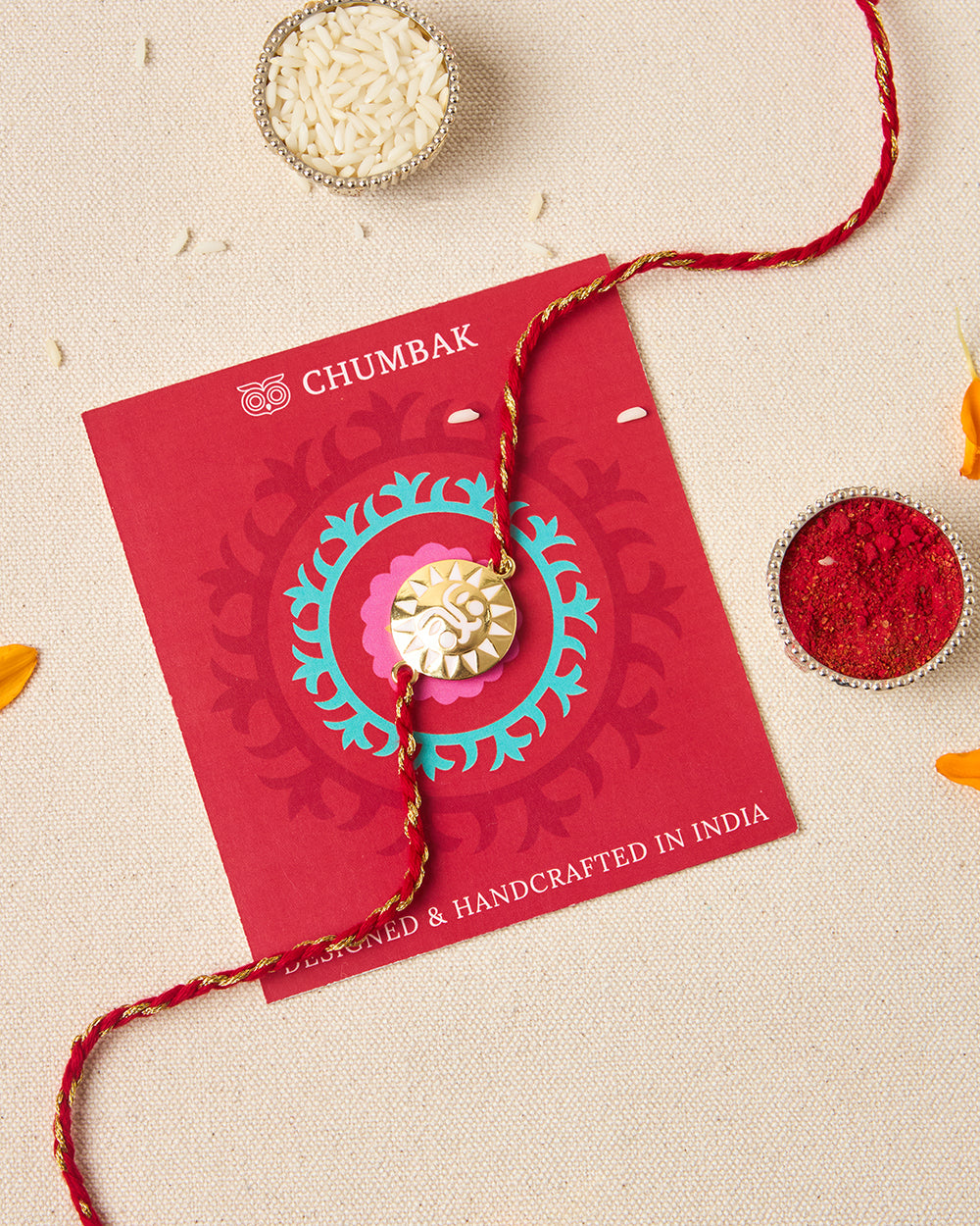 Surya Rakhi - Brass Motif