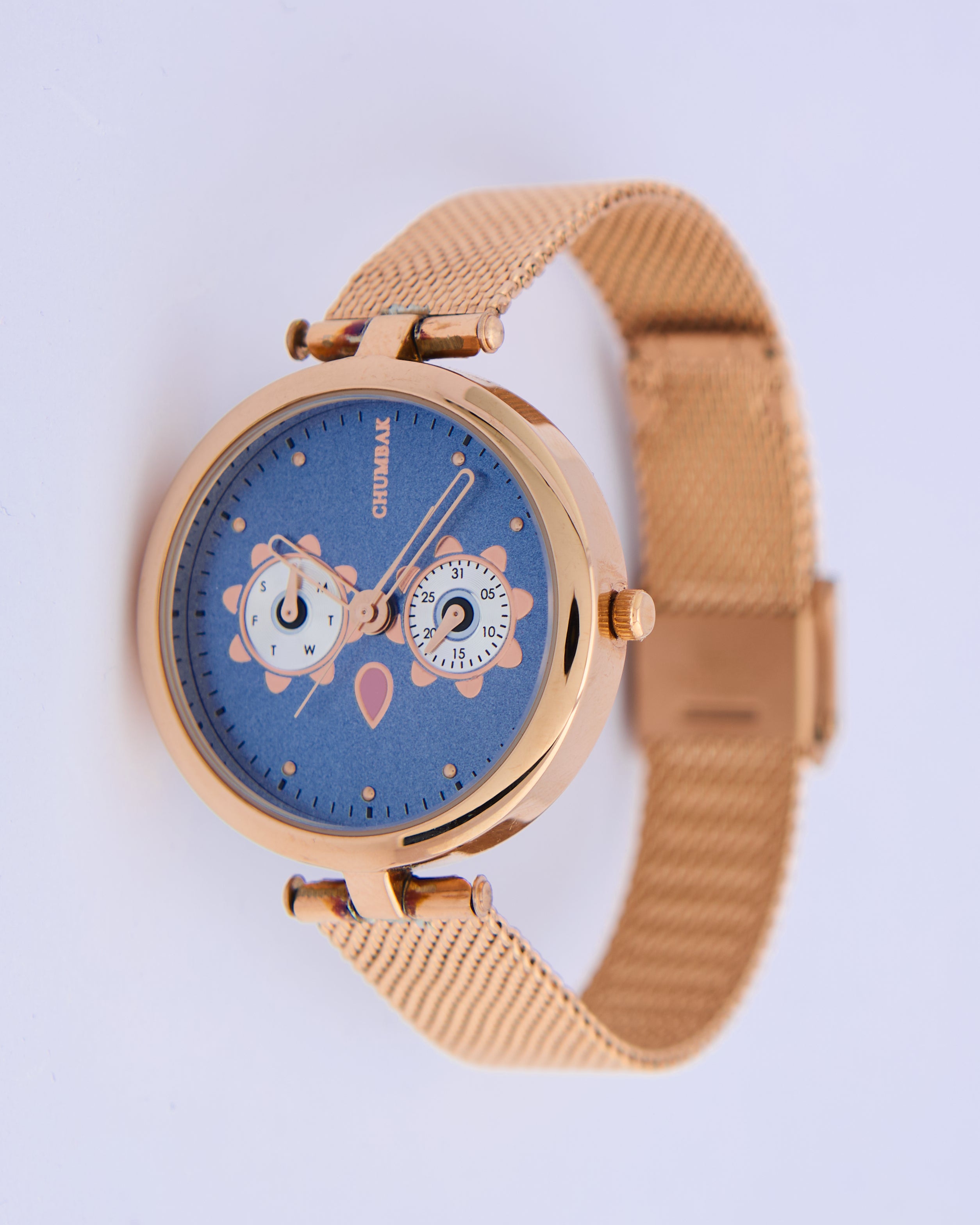 Hoot Mesh Strap Watch | Mint Dial