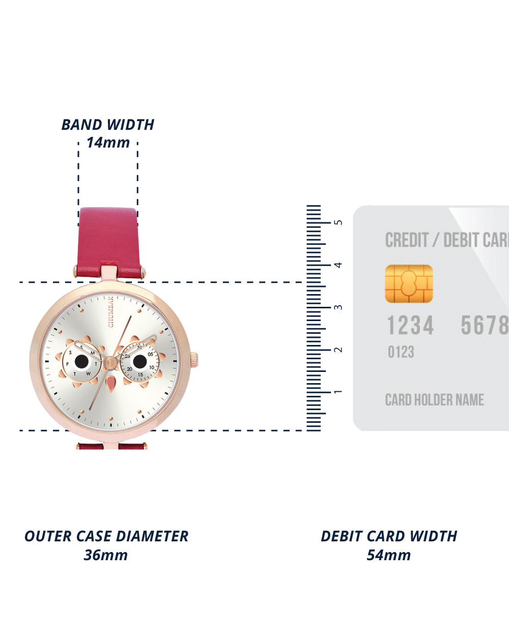 Hoot Leather Strap Watch | Maroon Strap