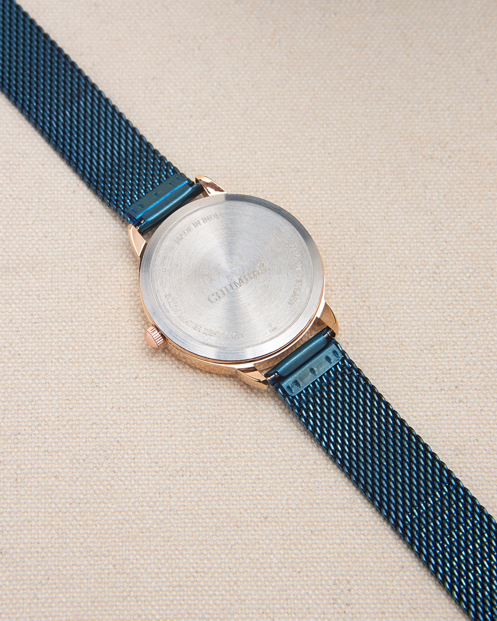 Teal By Chumbak | Midnight Sky Watch, Metal Mesh Strap