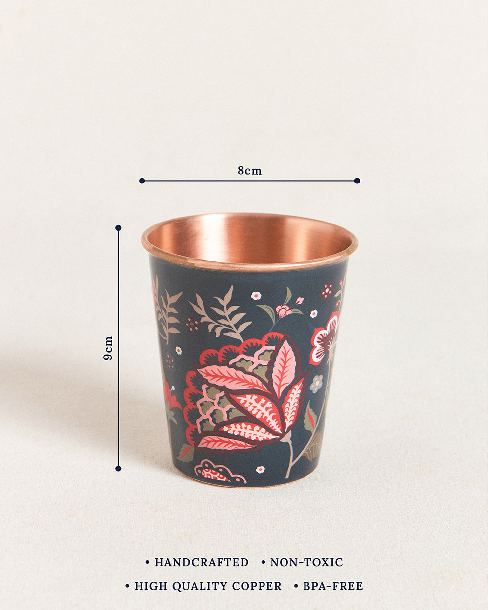 Vintage Rose Copper Tumbler, Small