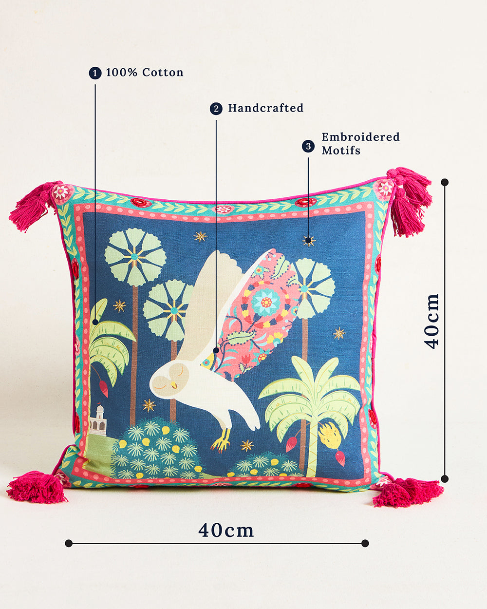 Saanjh Cushion Cover, 16"