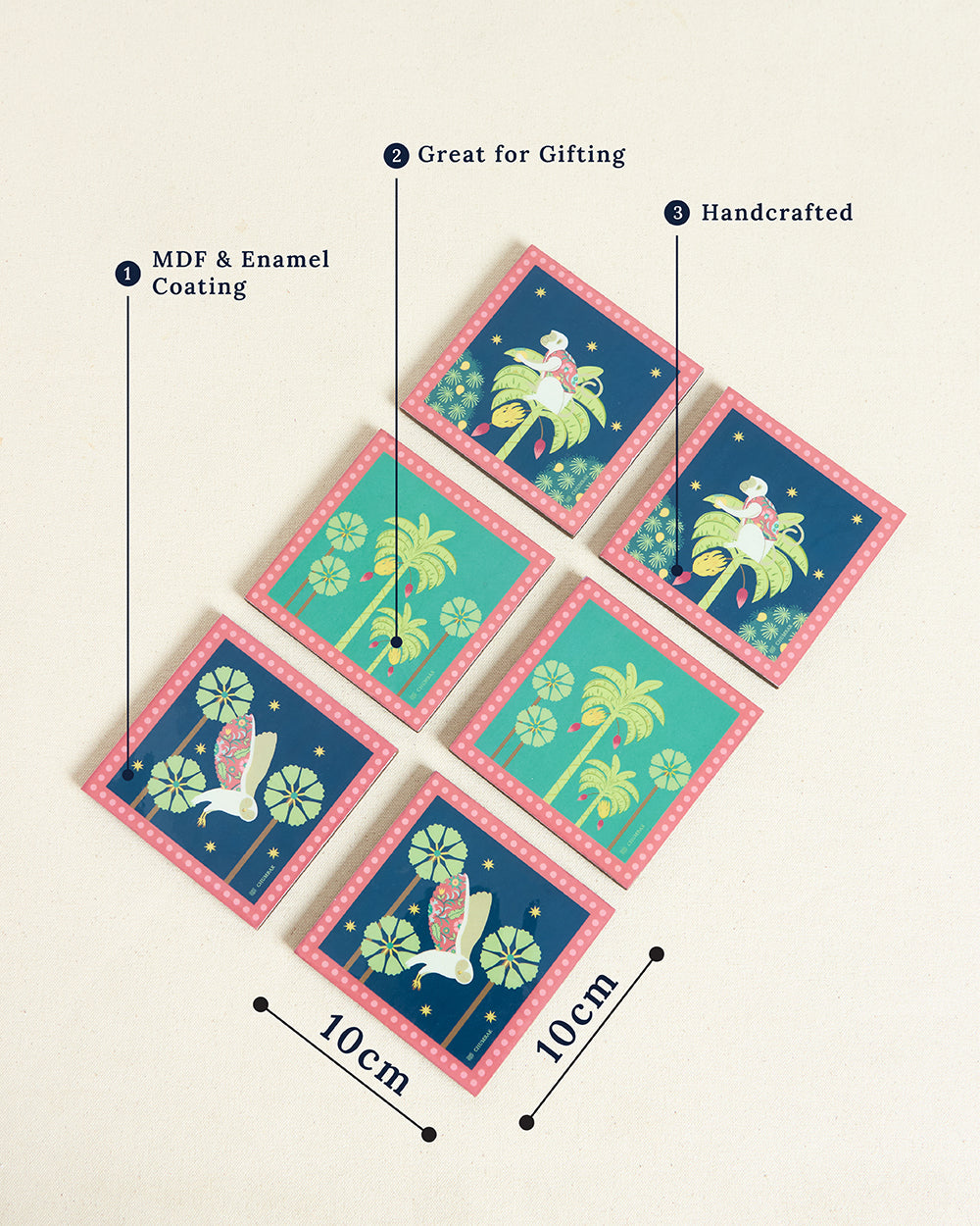 Chandni Coasters, Set of 6