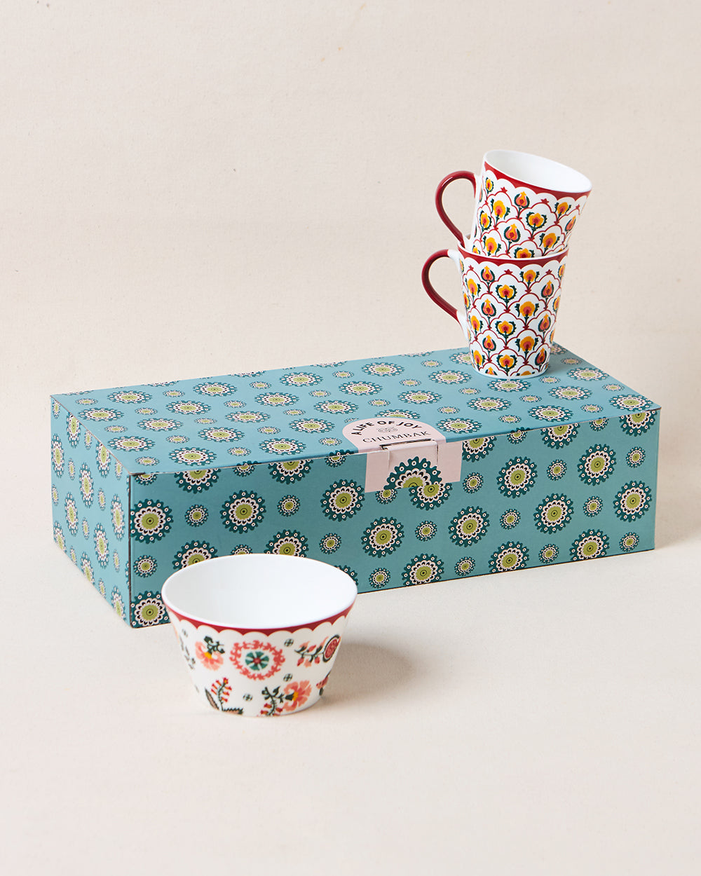 Suzani Bloom Tea Trio, Gift Set of 3 | Comes in a Gift Box
