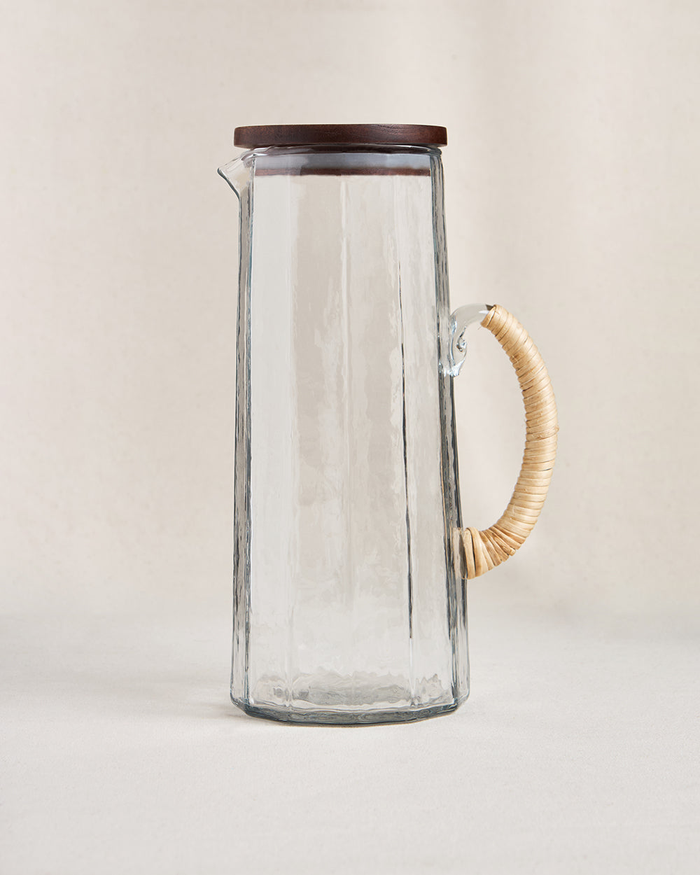 Farmhouse Glass Pitcher with Lid, 1250ml