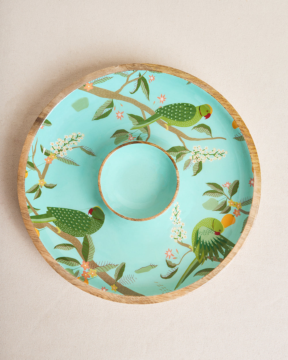 Serenade Wooden Dip Platter, 12"