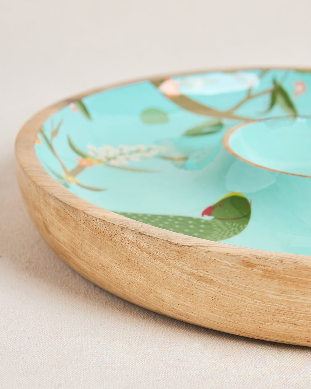 Serenade Wooden Dip Platter, 12"