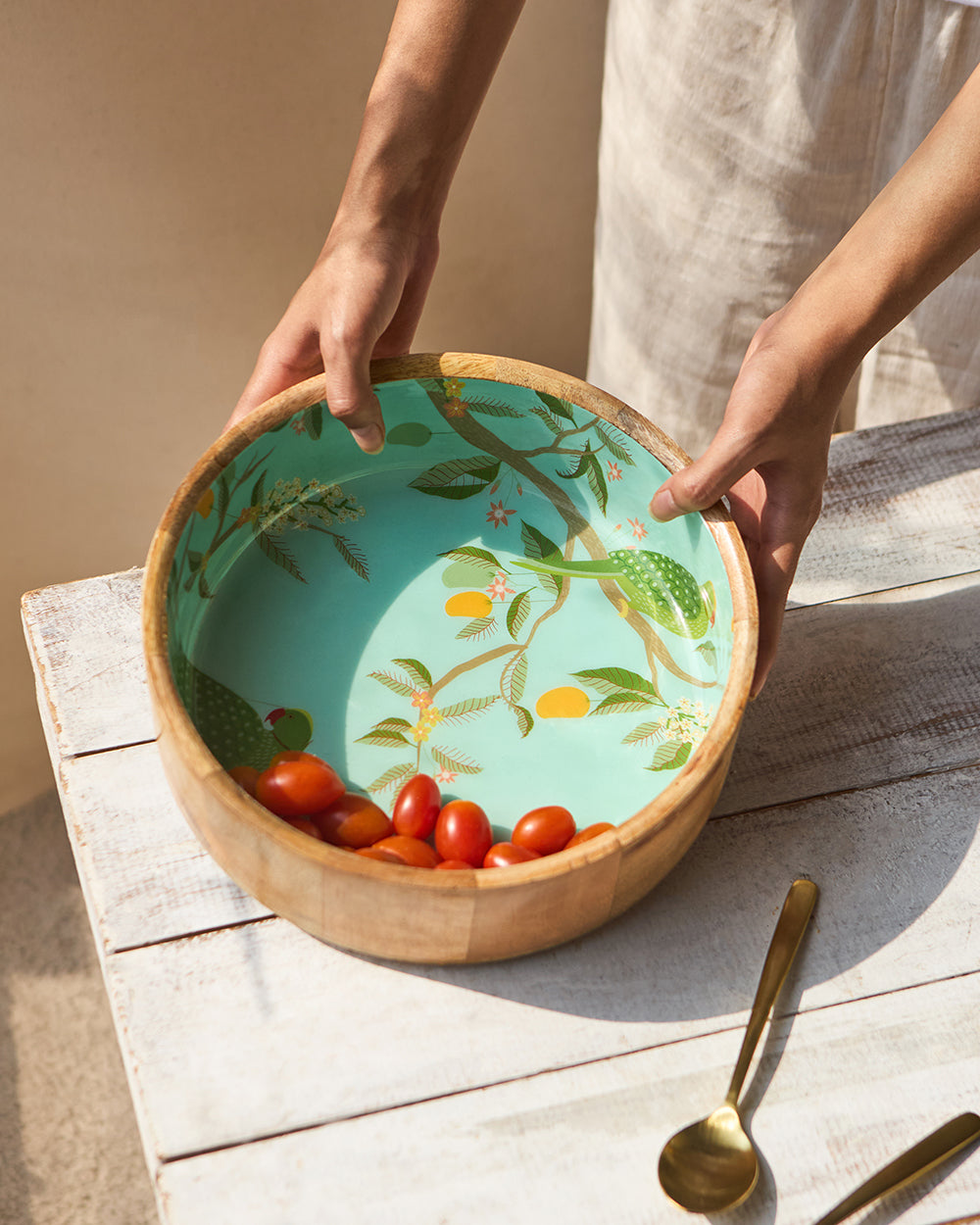 Serenade Wooden Bowl, 10" | Summer Serenade