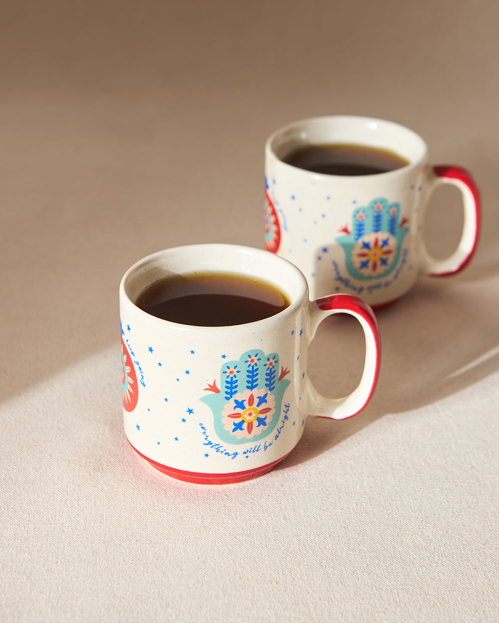 Hamsa Mugs Duo , Gift Set of 2 | Comes in a Gift Box