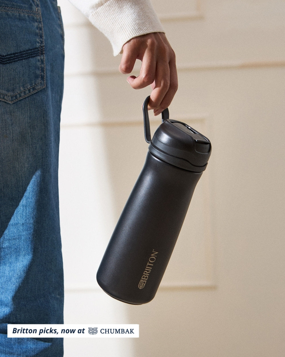 Hybec Vacuum Bottle, 600ml - Black