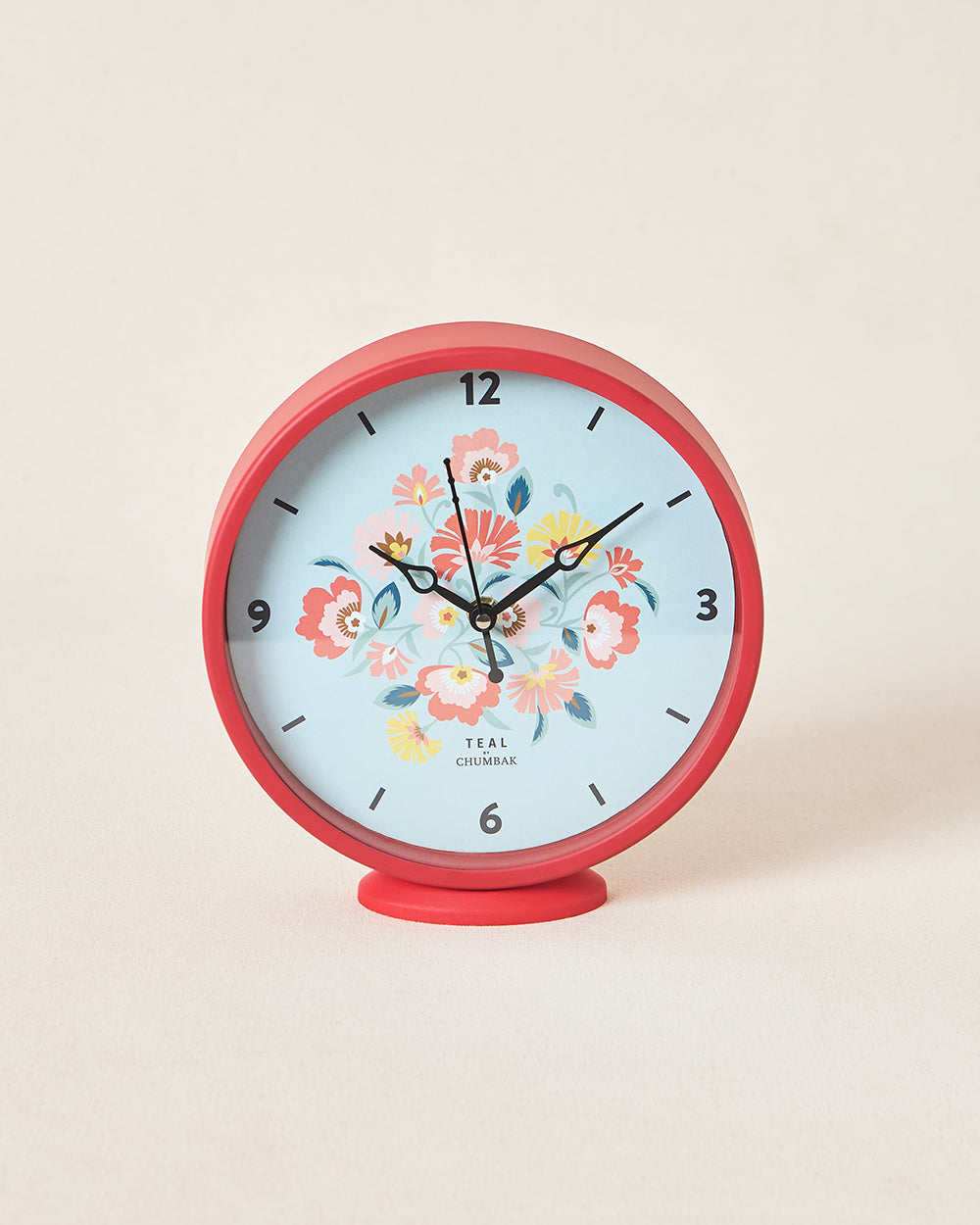 Teal by Chumbak | Bloom Garden Table and Wall Clock, 8' dia