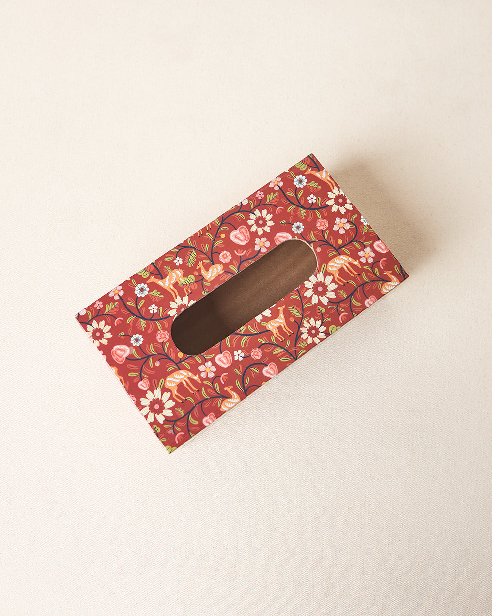 Apple Orchards Wooden Tissue Box, 9"x5" | Kashmir Trails