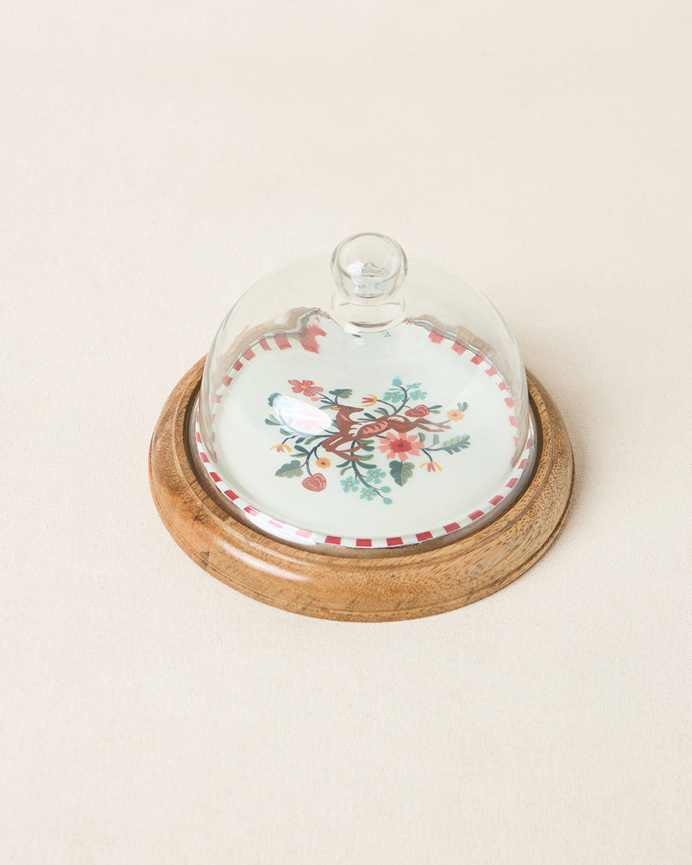 Hangul Wooden Cake Cloche, 8" dia | Kashmir Trails