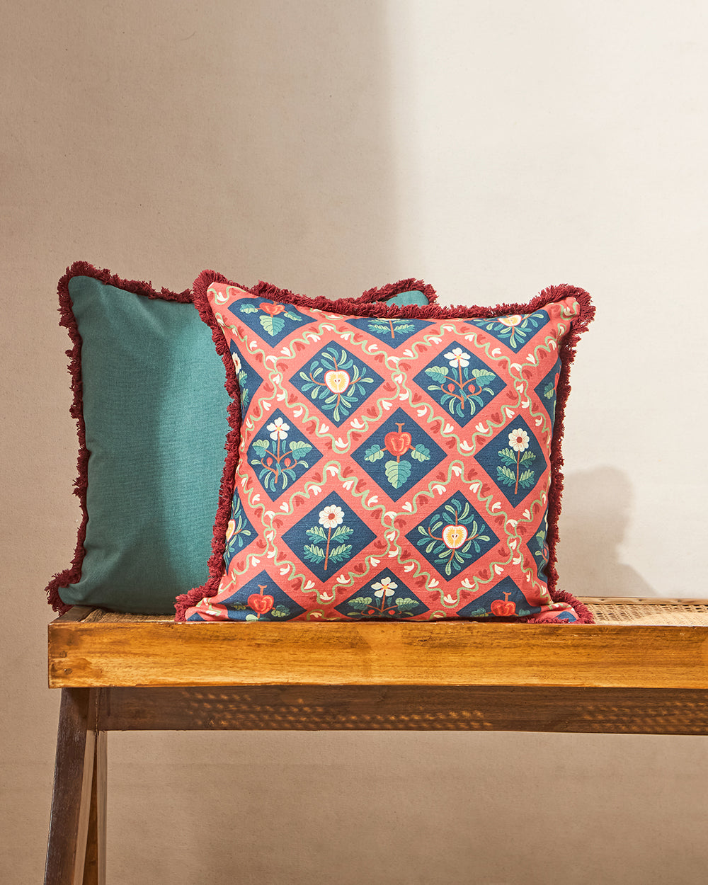 Jaali Cushion Cover, 16" | Kashmir Trails