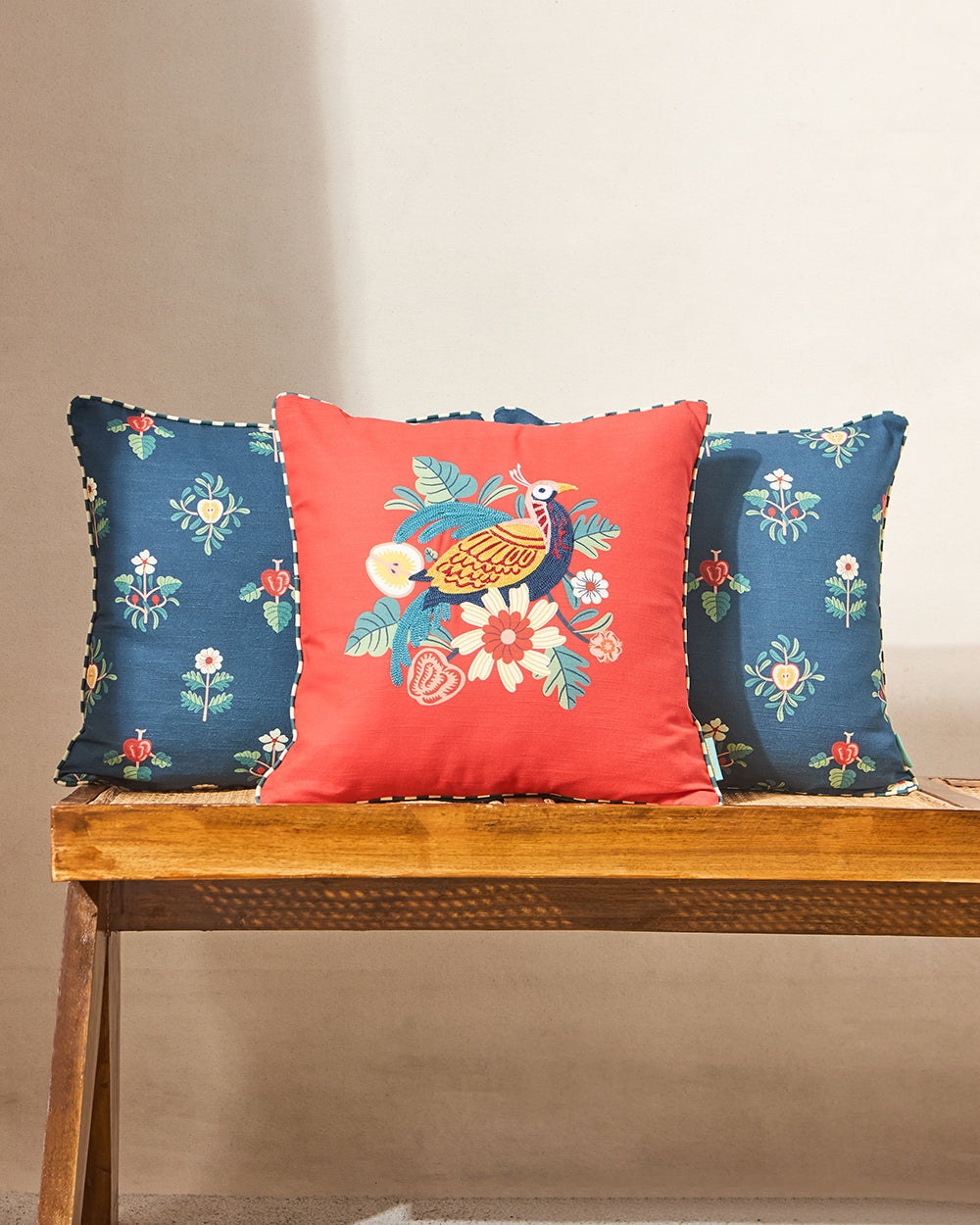 Monal Cushion Cover - Set of 3, 16" | Kashmir Trails