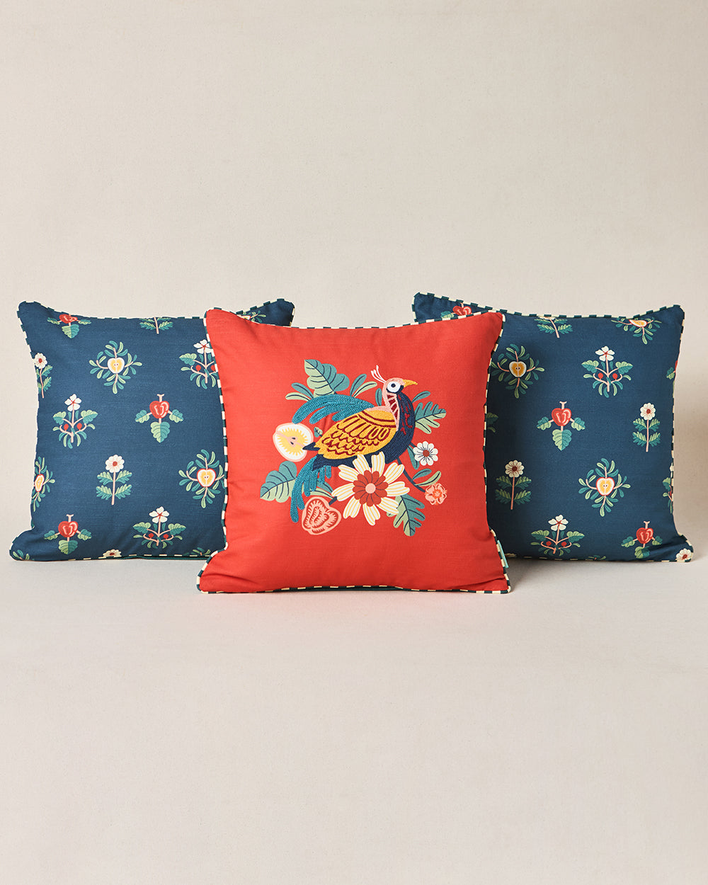 Monal Cushion Cover - Set of 3, 16" | Kashmir Trails