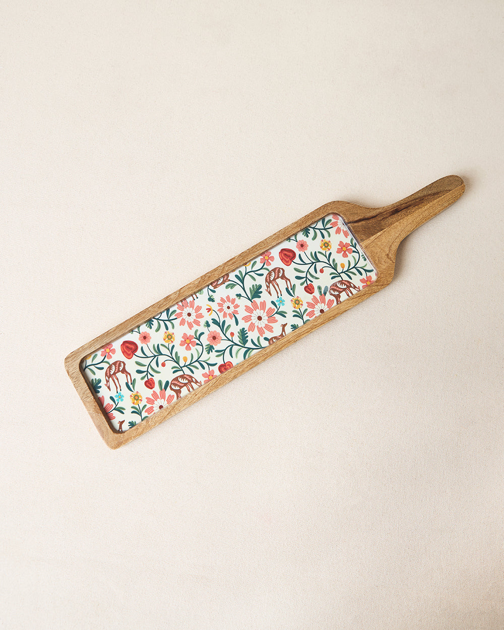 Hangul Wooden Snack Platter, 17"x4" | Kashmir Trails