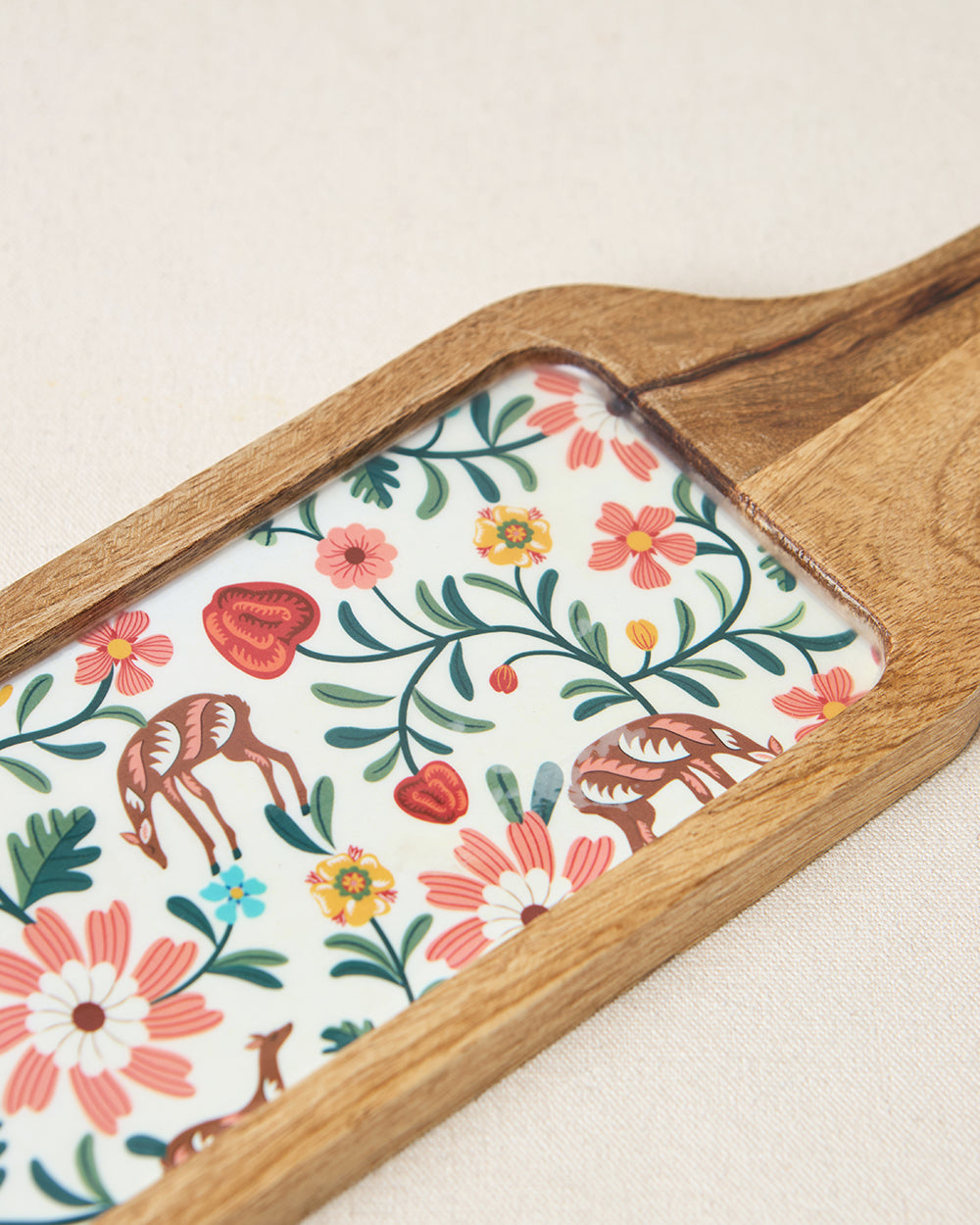 Hangul Wooden Snack Platter, 17"x4" | Kashmir Trails
