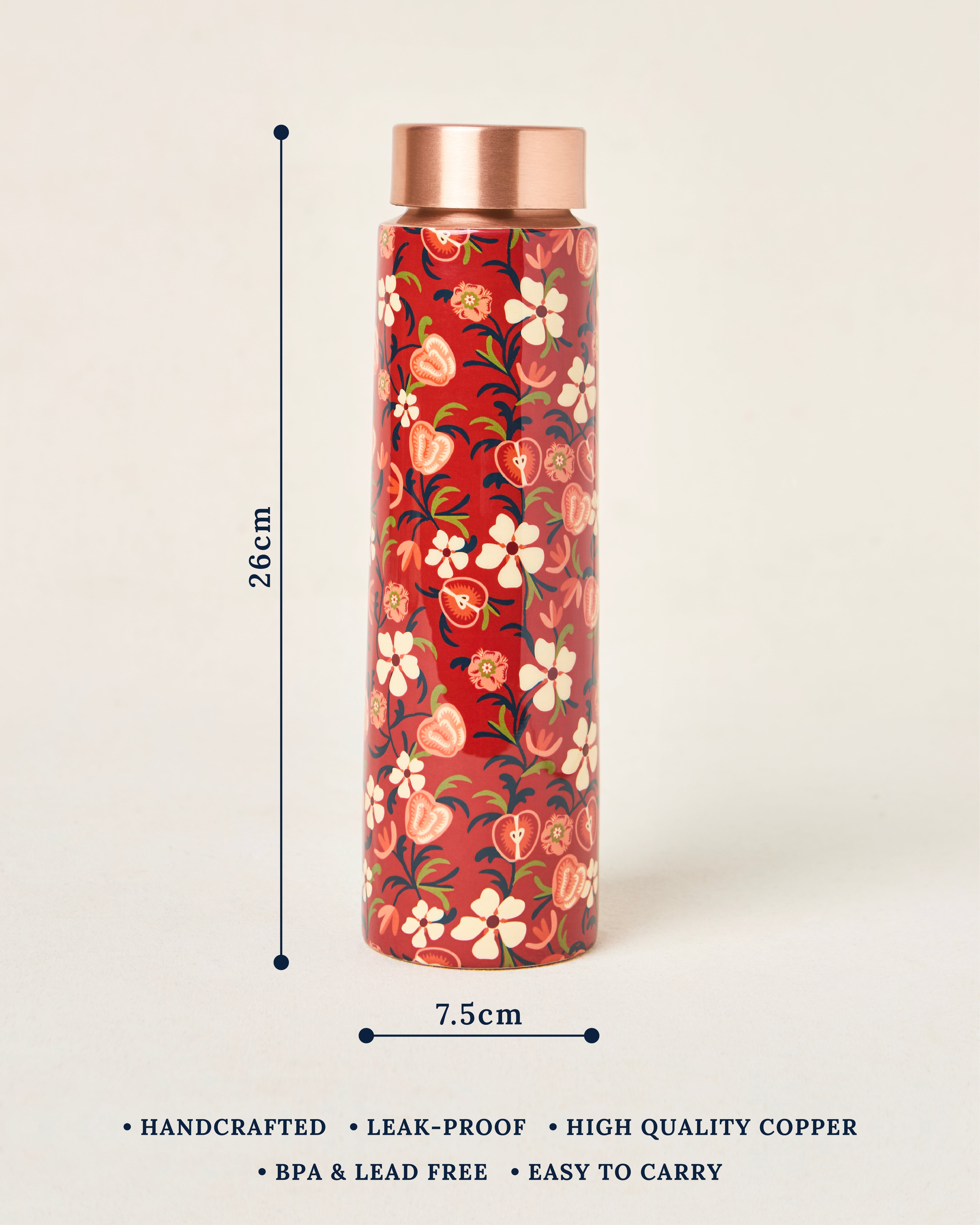 Apple Orchards Copper Bottle, 900 ml | Kashmir Trails