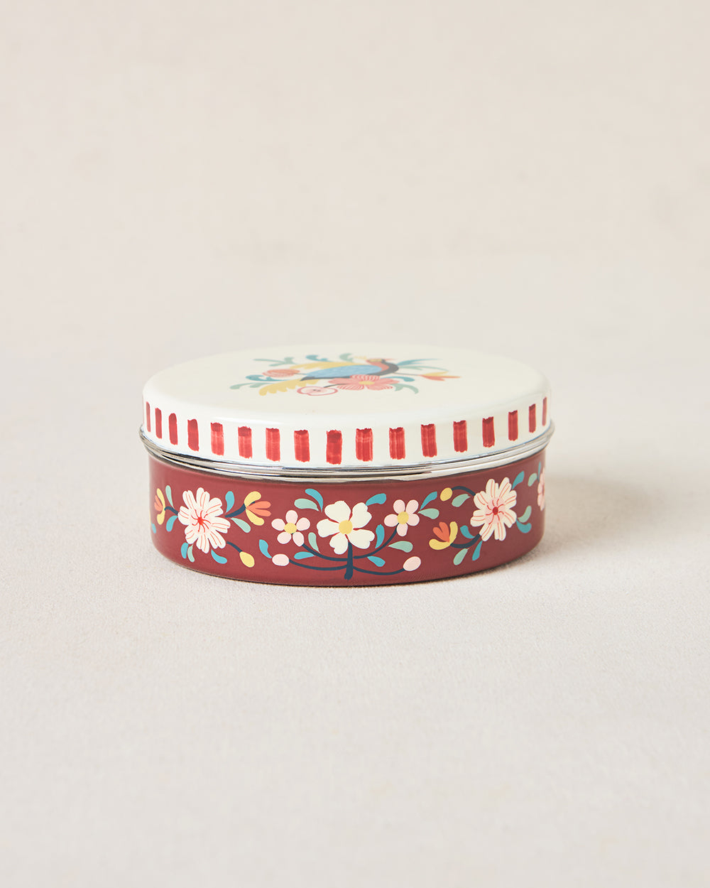 Monal Oval Hand-painted Tiffin, 600ml | Kashmir Trails