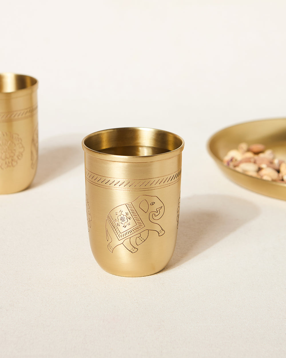 Royal Tusker Brass Tumbler, 350ml | Palace Memoirs
