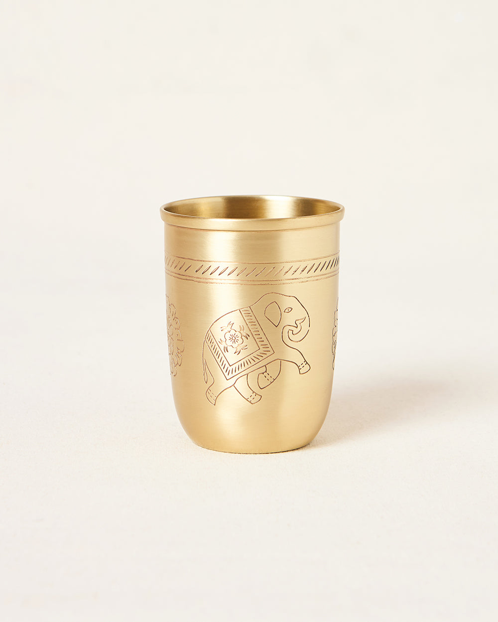Royal Tusker Brass Tumbler, 350ml | Palace Memoirs