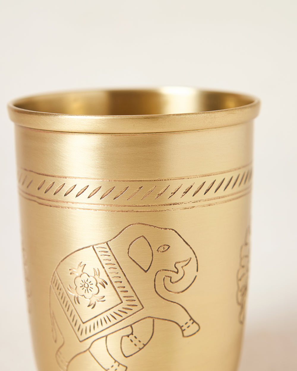 Royal Tusker Brass Tumbler, 350ml | Palace Memoirs