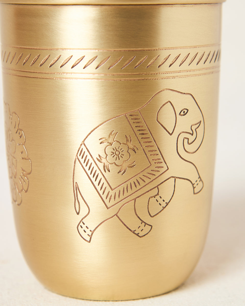 Royal Tusker Brass Tumbler, 350ml | Palace Memoirs