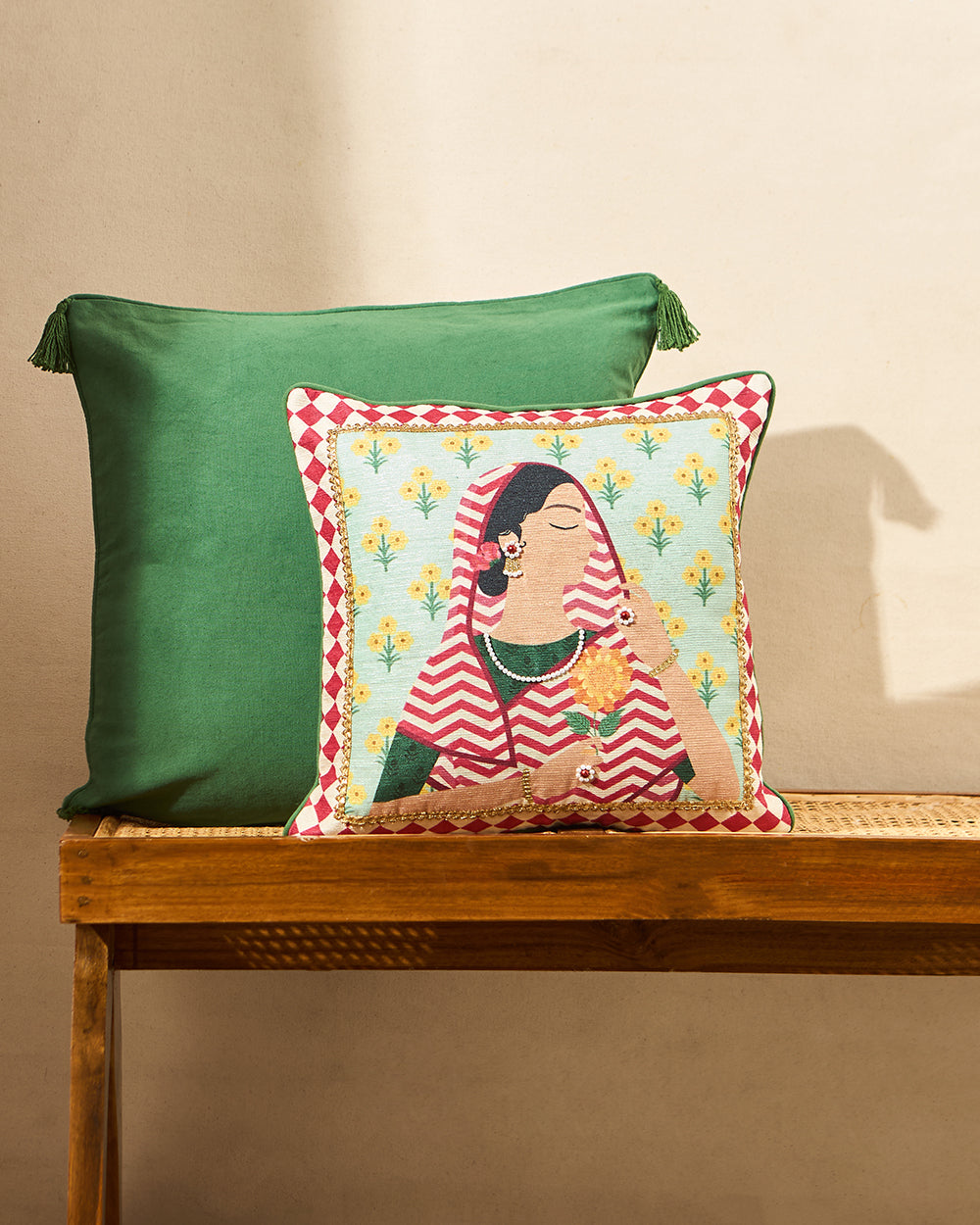 Rani Cushion Cover, 16" | Palace Memoirs