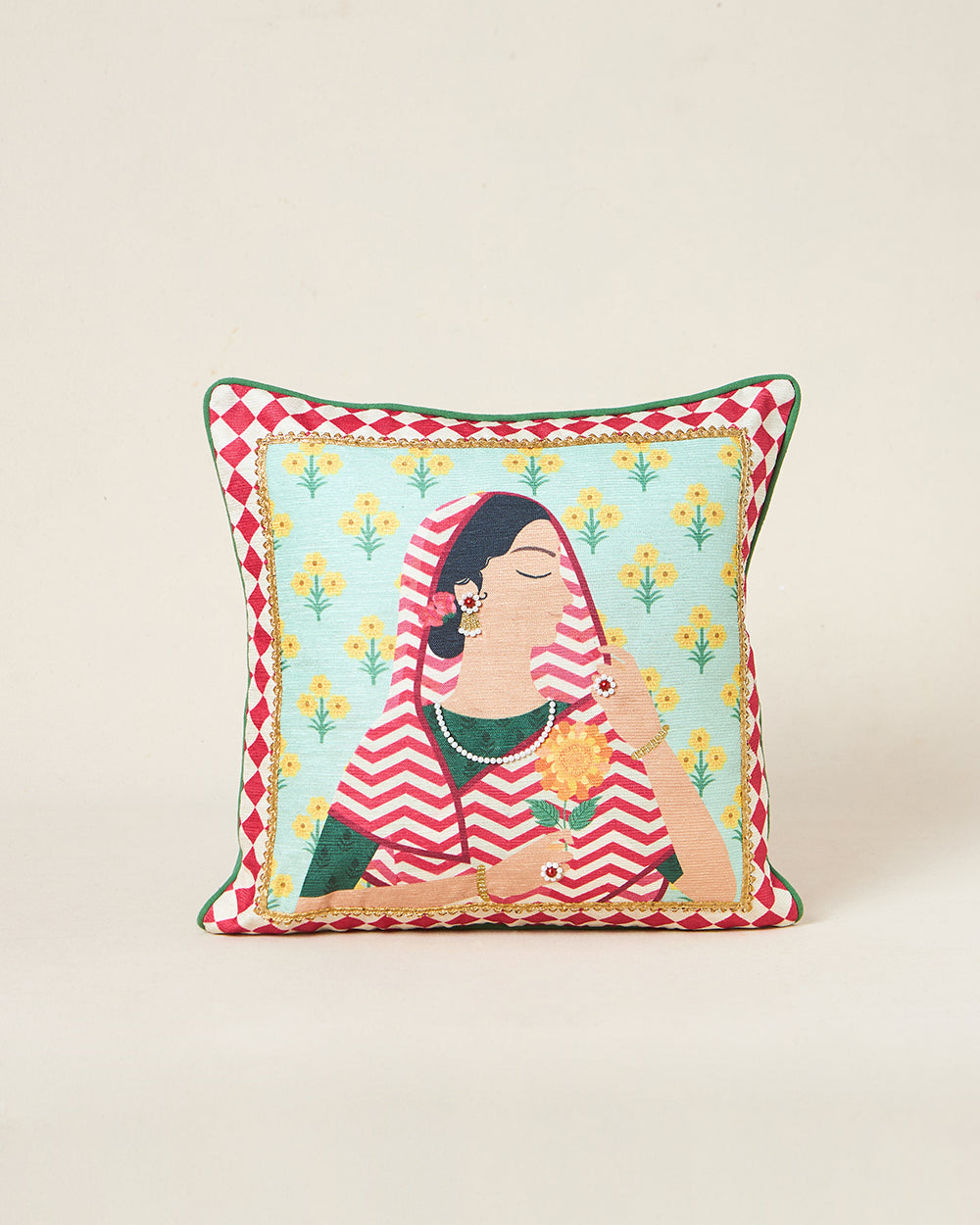 Rani Cushion Cover, 16" | Palace Memoirs