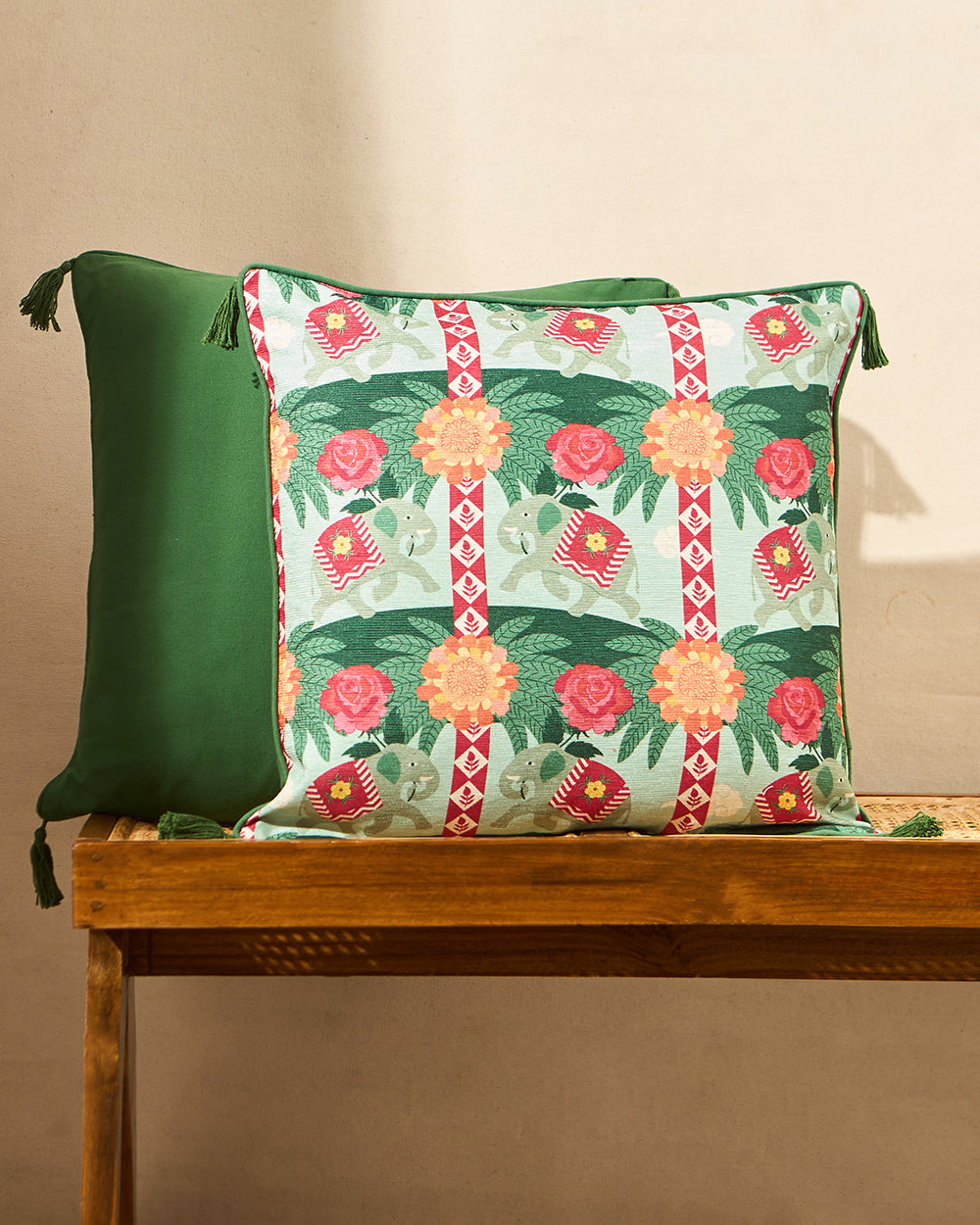 Rani Bagh Cushion Cover, 20" | Palace Memoirs
