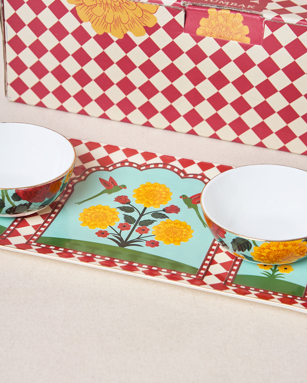 Rani Bagh Chip & Dip Platter Gift Set - Set of 3 | Palace Memoirs