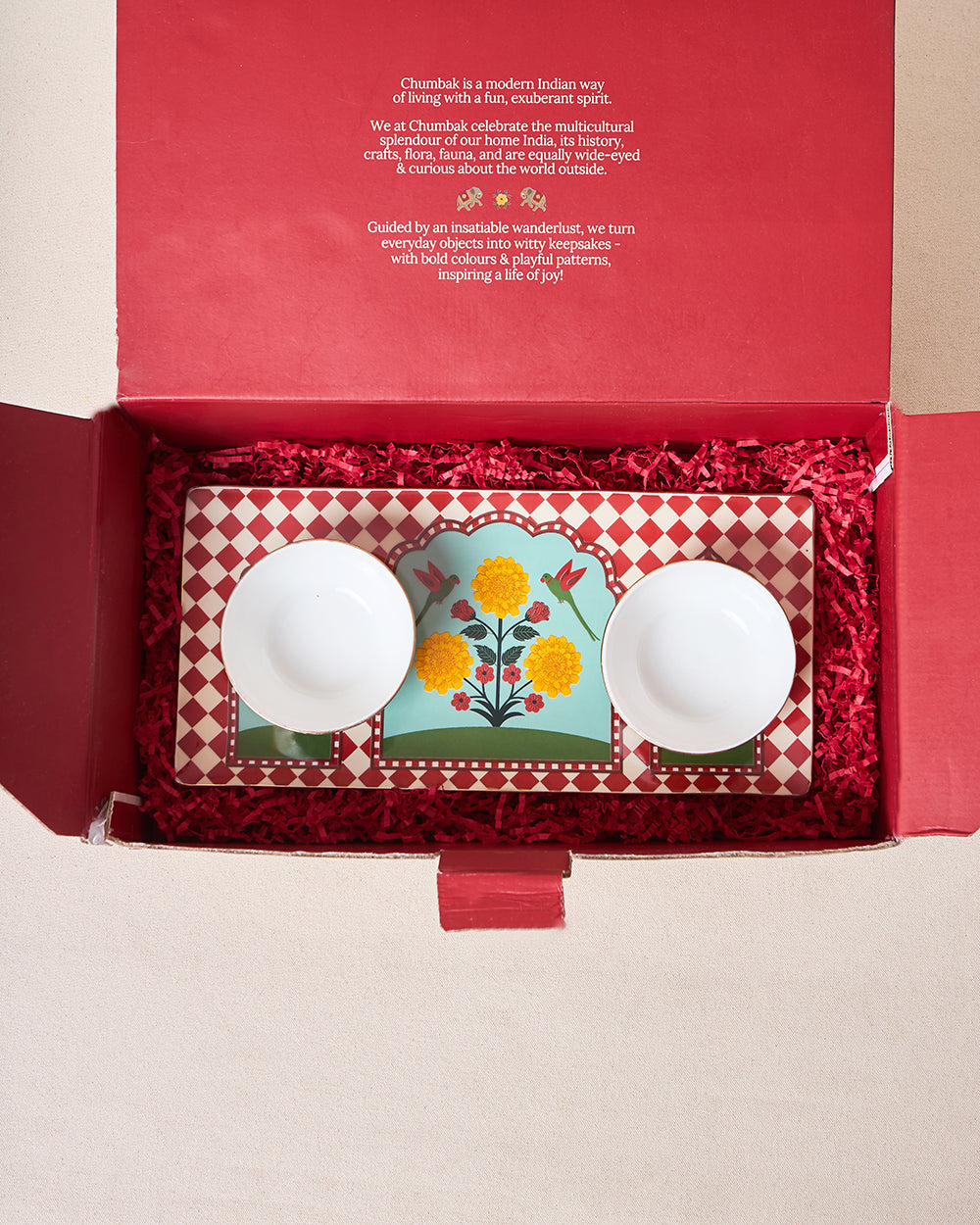 Rani Bagh Chip & Dip Platter Gift Set - Set of 3 | Palace Memoirs
