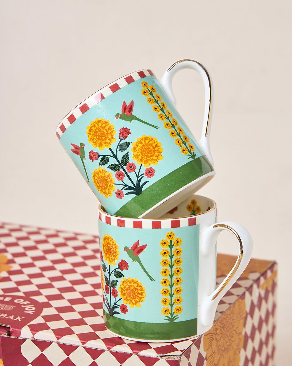 Rani Bagh Mugs Gift Set - Set of 6, 220 ml | Palace Memoirs