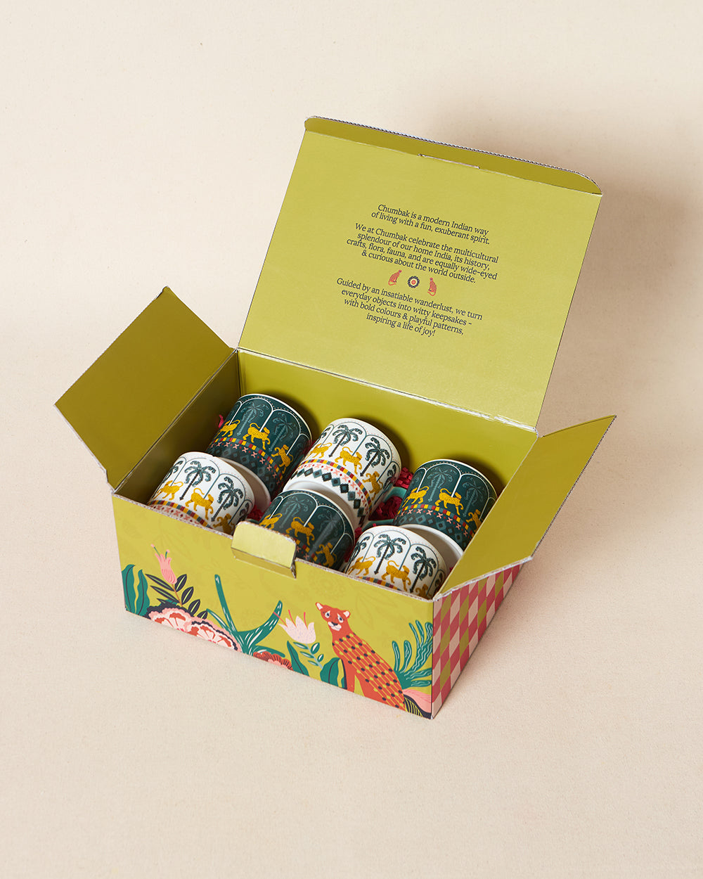 Jungle Soirée Mugs Gift Set of 6 | Lost in Paradise