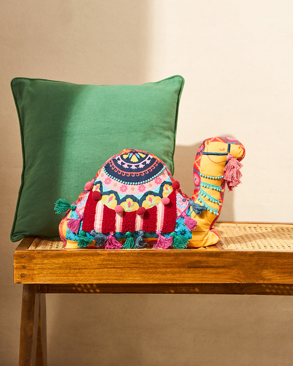Royal Ride Camel Shape Cushion 12"x9" | Palace Memoirs