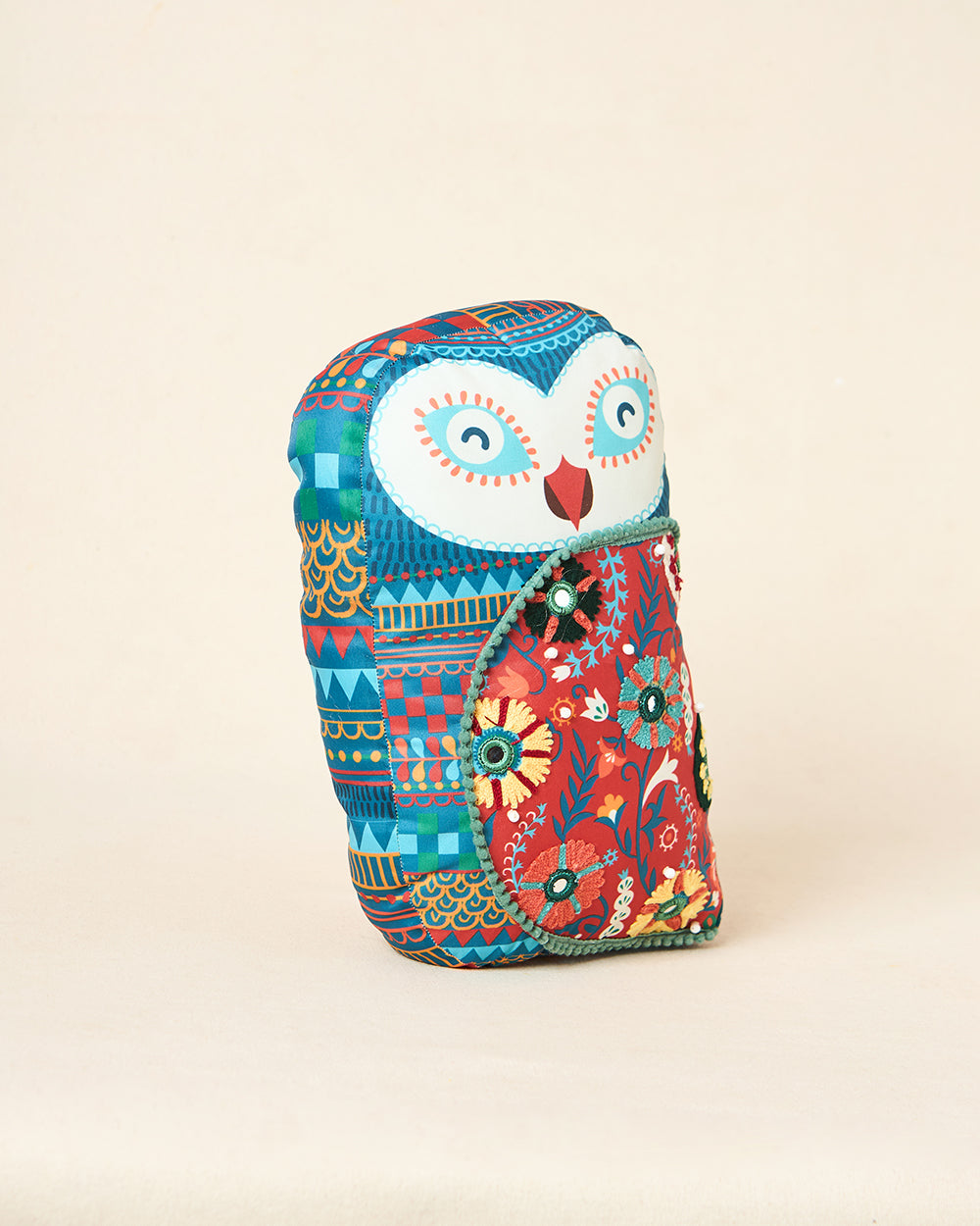 Royal Hoot Owl Shape Cushion 13"x8" | Palace Memoirs