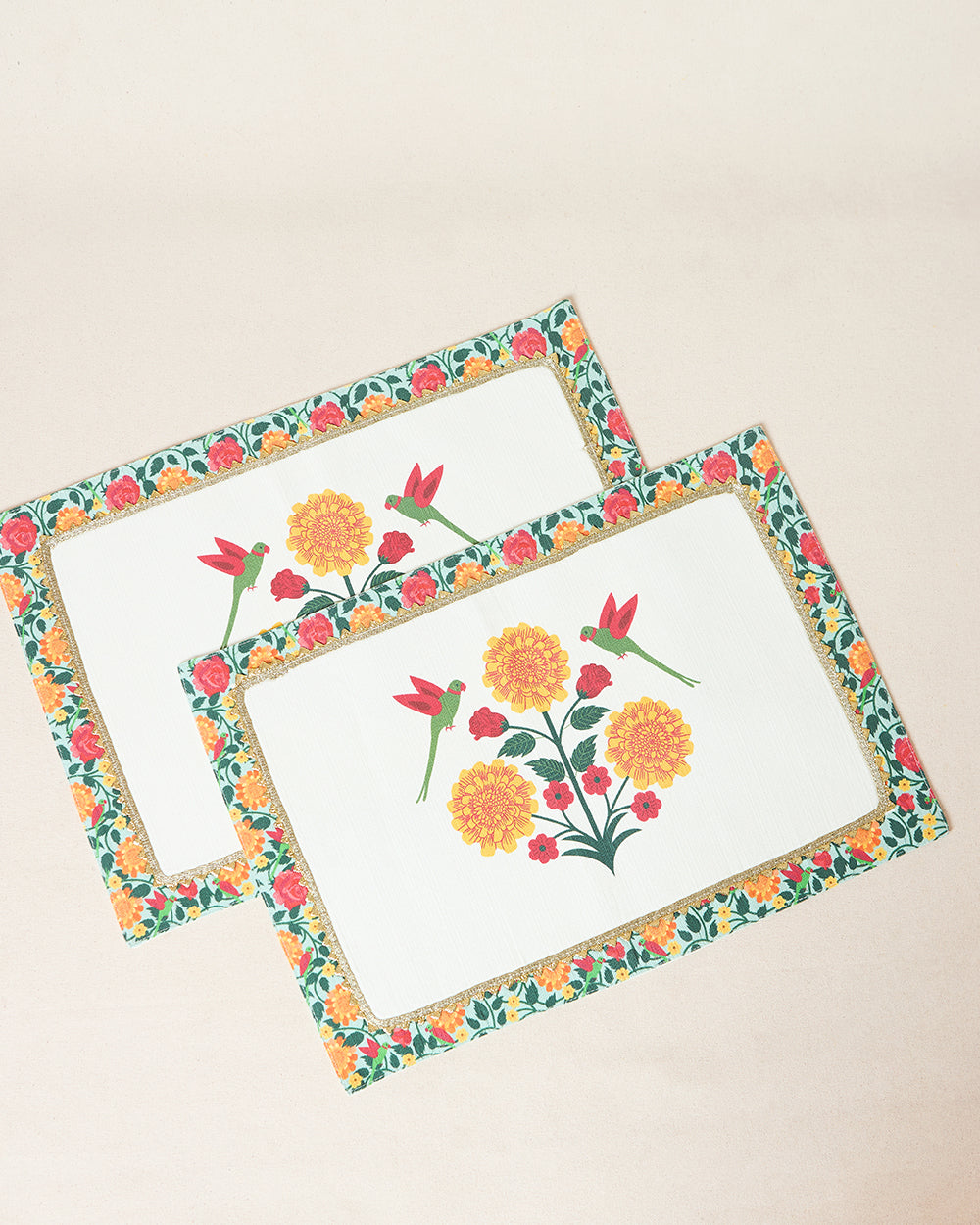 Rani Bagh Placemats, Set of 2 -  13"x19" | Palace Memoirs