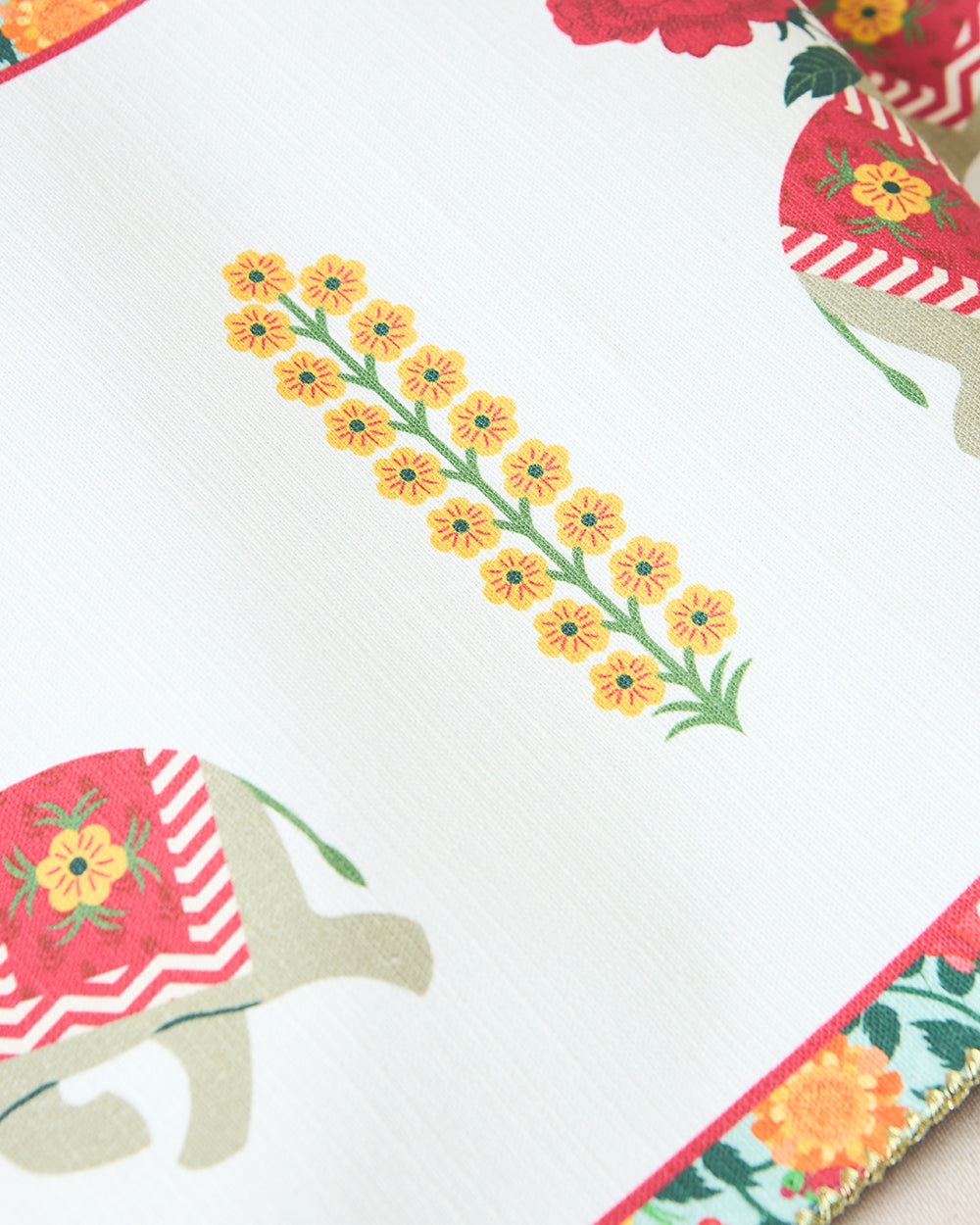 Royal Tusker Table Runner, 13"x72" | Palace Memoirs