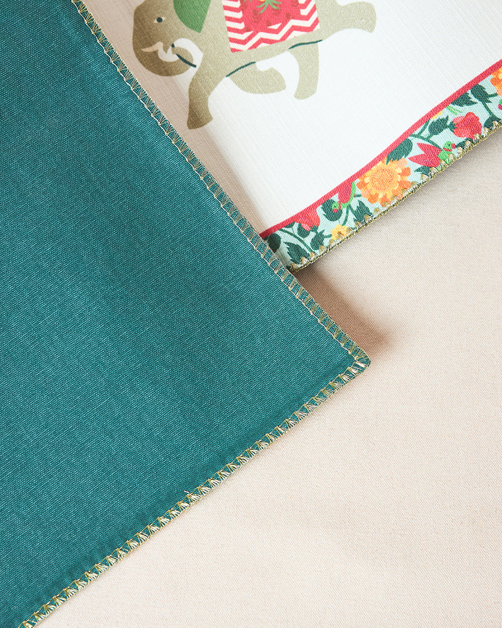 Royal Tusker Table Runner, 13"x72" | Palace Memoirs