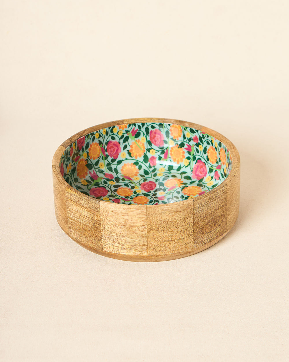 Rani Bagh Wooden Salad Bowl, 10"dia | Palace Memoirs