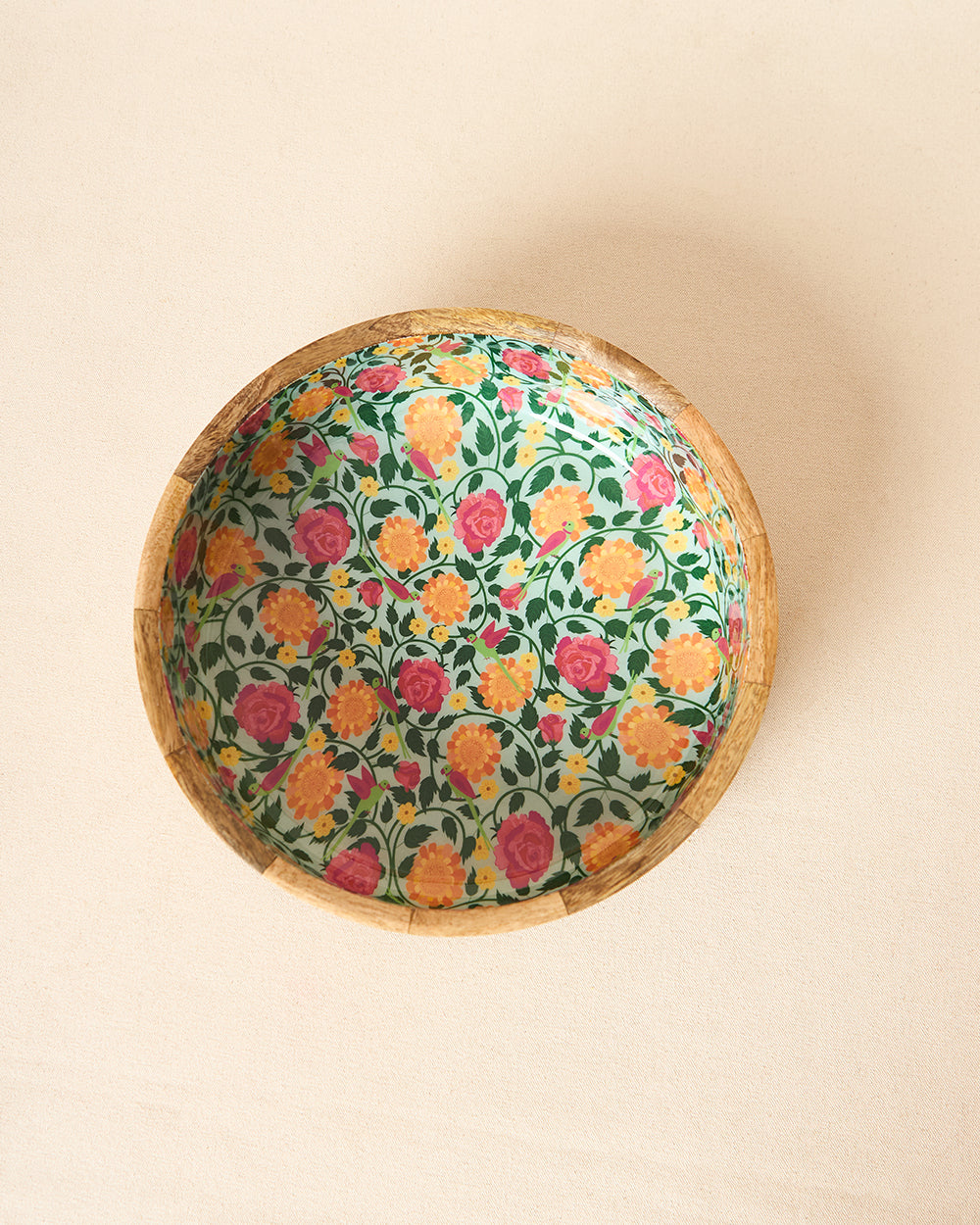 Rani Bagh Wooden Salad Bowl, 10"dia | Palace Memoirs