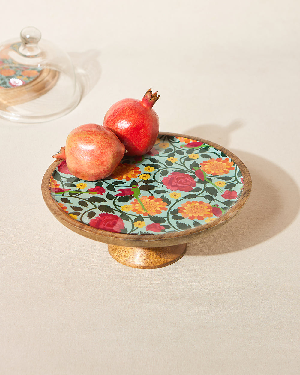 Rani Bagh Wooden Cake Stand , 10"dia | Palace Memoirs