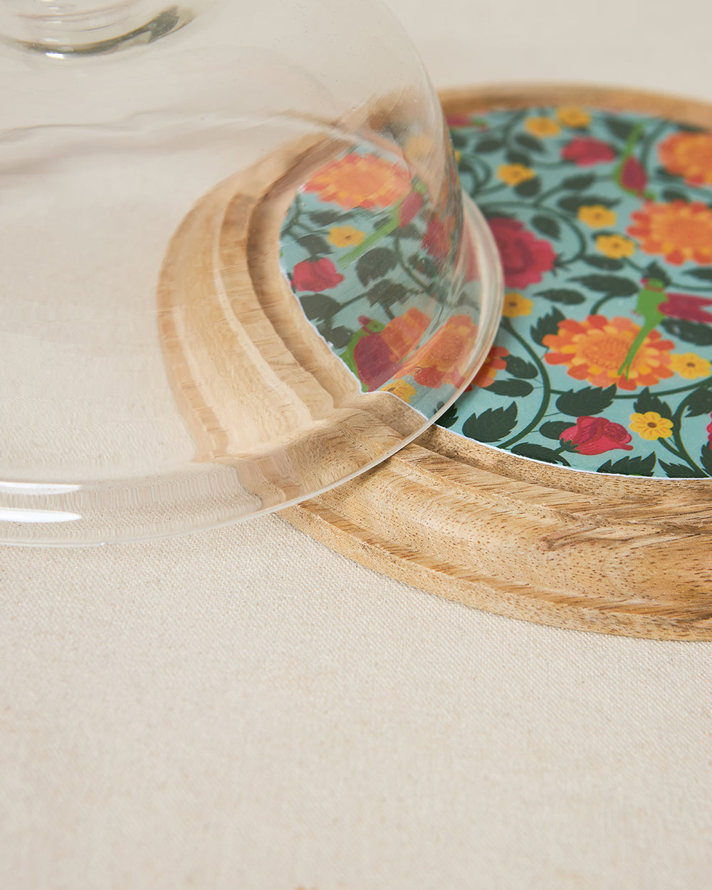 Rani Bagh Wooden Cake Cloche, 8"dia | Palace Memoirs